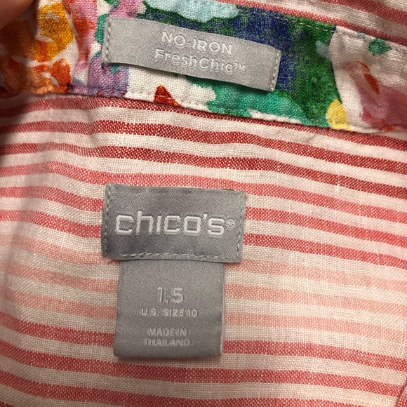 Chicos Linen Shirt - Picture 5 of 7